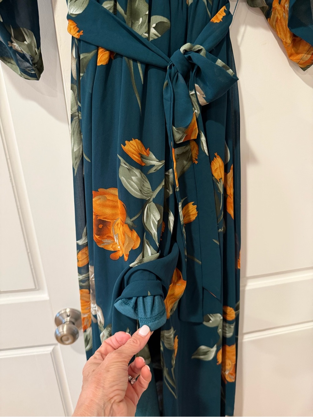 Baltic Born Forest green Floral V-Neck Maxi Dress - Picture 5 of 9